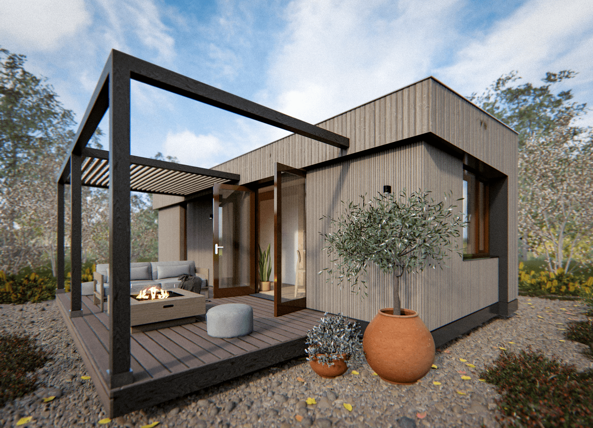 Prefab woning Aventura Medium buitenaanzicht