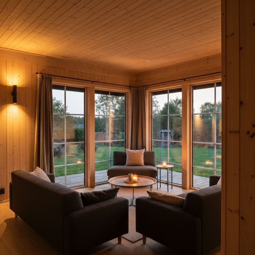 Warm en gezellig interieur van de woning